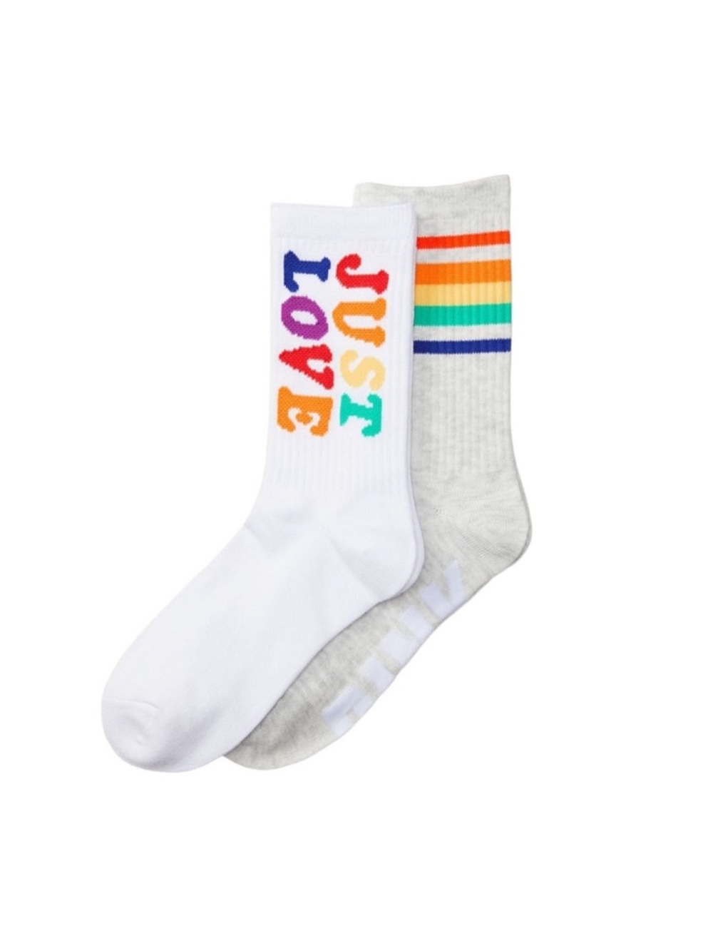 NWT PINK VS Women’s Rainbow crew socks (2-pack)